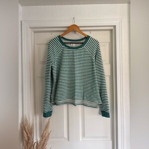 Volcom Striped Scoop Neck Sweatshirt, Size Medium